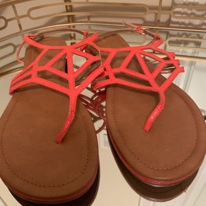 Kelly & Katie Tangerine Sandals! NWOT